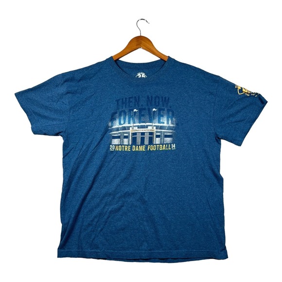 The T Shirt 25 Years Men's Blue University of Notre Dame Football NCAA Sz XL - Picture 1 of 7